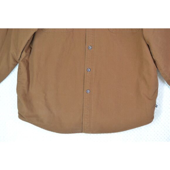 Moose Creek Men's Large Brown Canvas Sherpa Jacket - Picture 3 of 14
